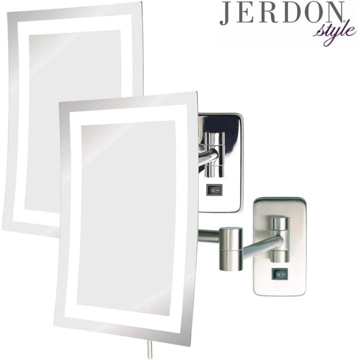 (UUX) Rectangular 6.5- x 9 Mount  Makeup Mirror with 5X Magnification and 15.5Inch Wall Extension  Ni UQ