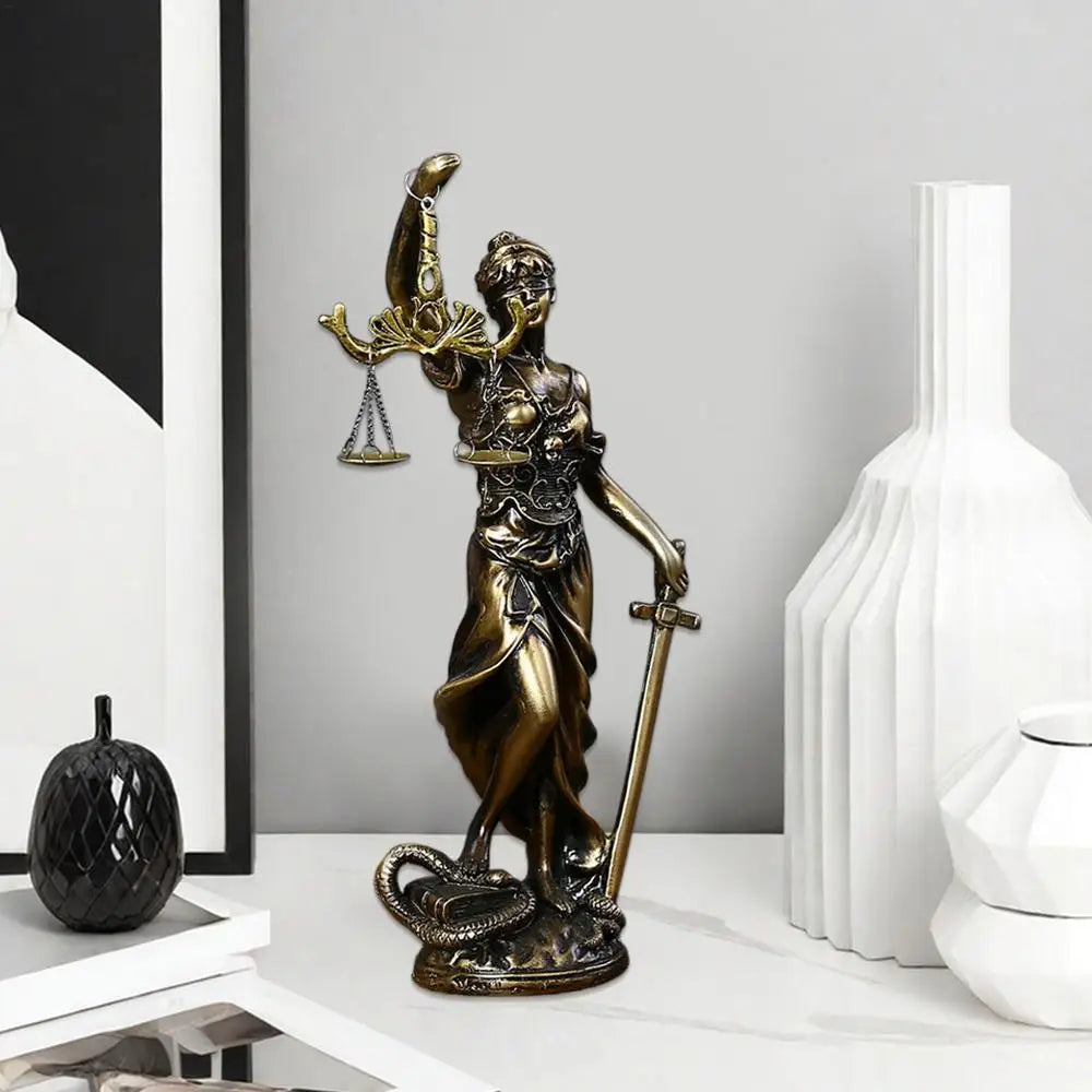 Goddess Of Justice Statue Justice Goddess Resin Desk Figurine Justice Fairness Goddess Statue Greek Mythology Ornaments For