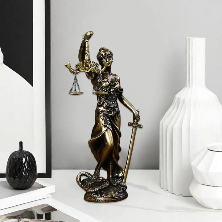 Goddess Of Justice Statue Justice Goddess Resin Desk Figurine Justice Fairness Goddess Statue Greek Mythology Ornaments For