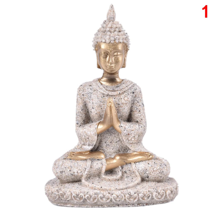 Buddha Statue Sandstone – Thailand Feng Shui Sculpture for Home Decor