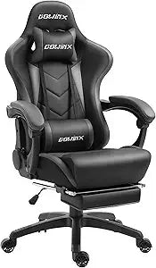 Gaming Chair Ergonomic Racing Style Recliner with Massage Lumbar Support, Office Armchair for Computer PU Leather E-Sports Game
