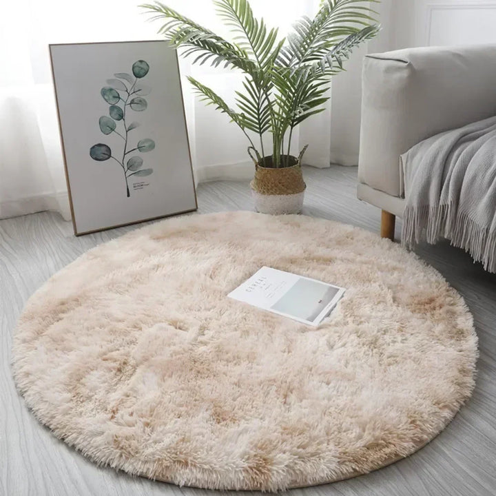 40/60CM Circle Round Shaggy Rug Soft Non-slip Area Rugs Living Room Bedroom Carpet Floor Mat For Girl Home Decoration