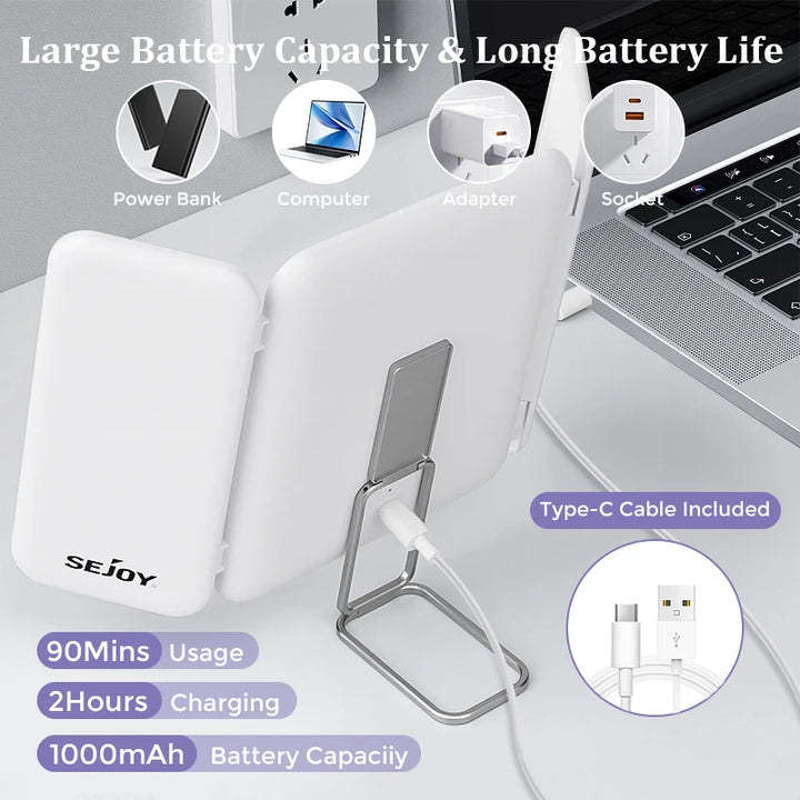 SEJOY Makeup Mirror LED Lights Adjustable, Rechargeable,for Dorm Dressing Fill light Smart Complementary Makeup Mirror