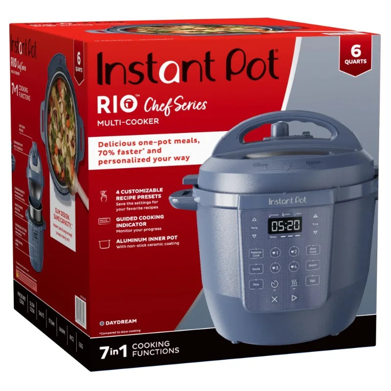 Instant Pot RIO Chef Series 6 Qt Pressure Cooker and Multi-Cooker