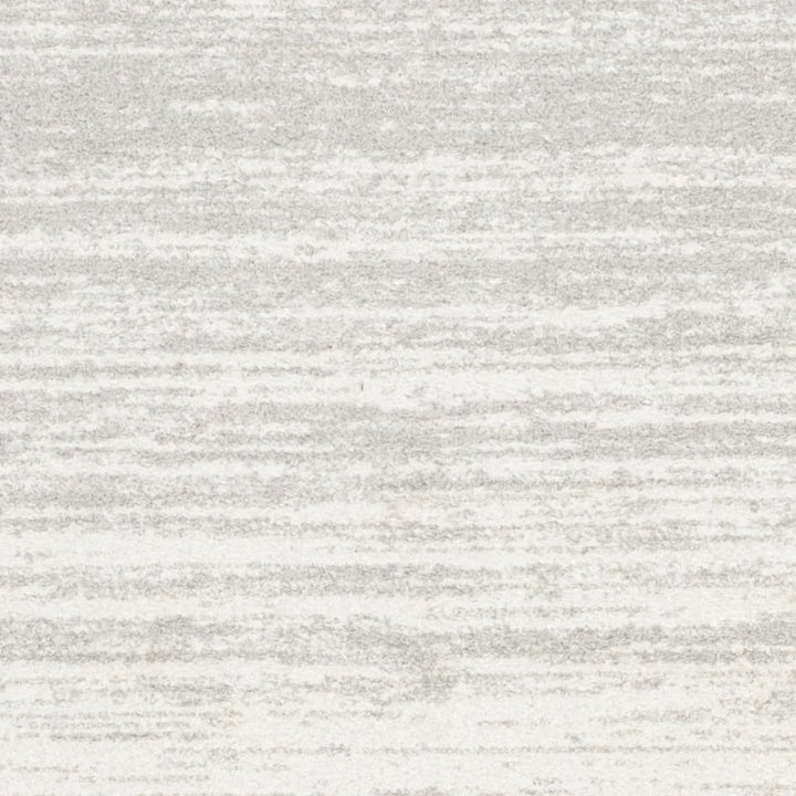 Large 8x10 Modern Ombre Rug - Ivory and Silver, Non-Shedding, Easy to Clean