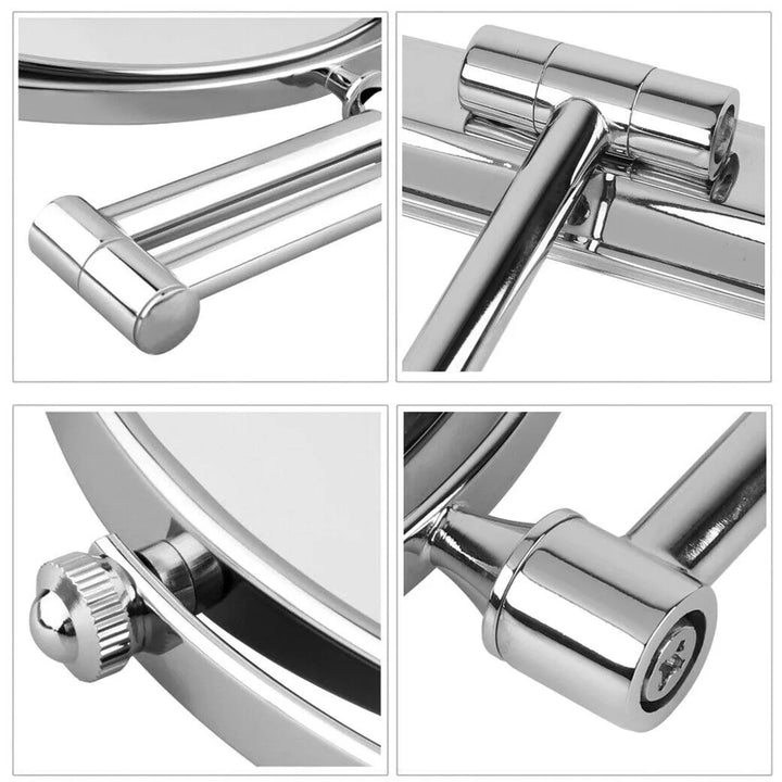 10X Magnifying Wall Mounted Mirror 360 Swivel Makeup Mirror 8" Double Sided Vanity Bathroom Mirror Shaving