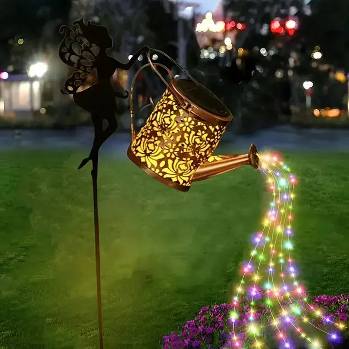 Solar Butterfly Watering Can Garden Light â€“ Waterproof Hanging Fairy Path Accent | Patio, Lawn, Outdoor DÃ©cor | Trufairs