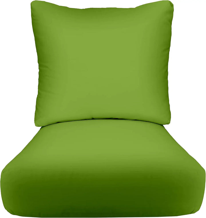 Deep Seating Cushion with Pillow Back  24” x 27” Seat  All-Weather Spun Fabric  Water and Fade-Resistant  Outdoor Chair