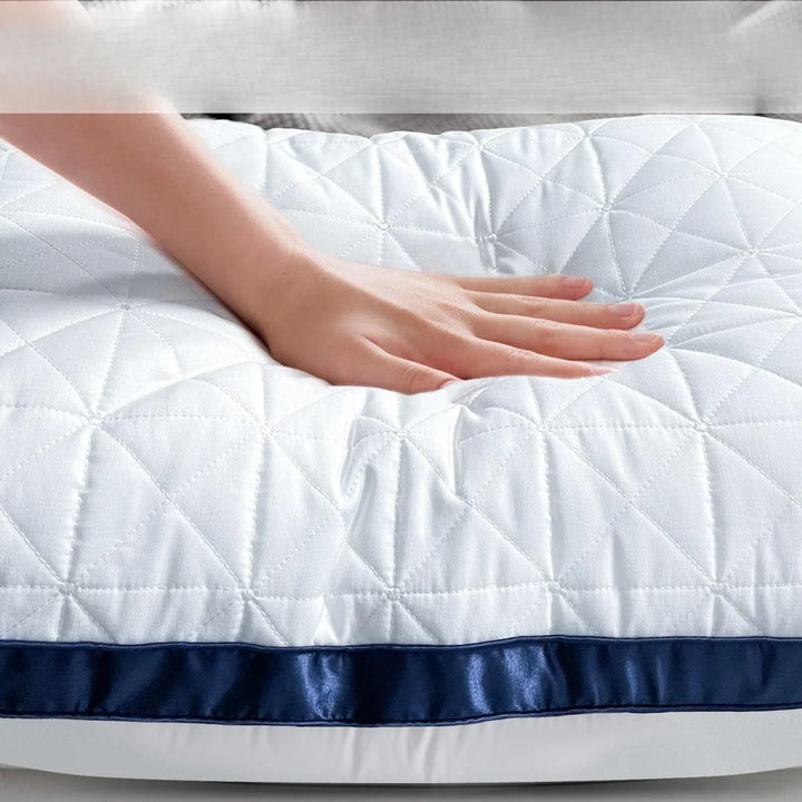 Supportive Breathable Down Alternative Gusseted Pillow for Side Stomach or Back Sleepers