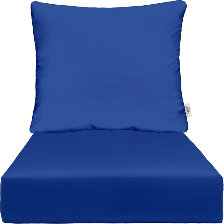 Deep Seating Cushion with Pillow Back  24” x 27” Seat  All-Weather Spun Fabric  Water and Fade-Resistant  Outdoor Chair