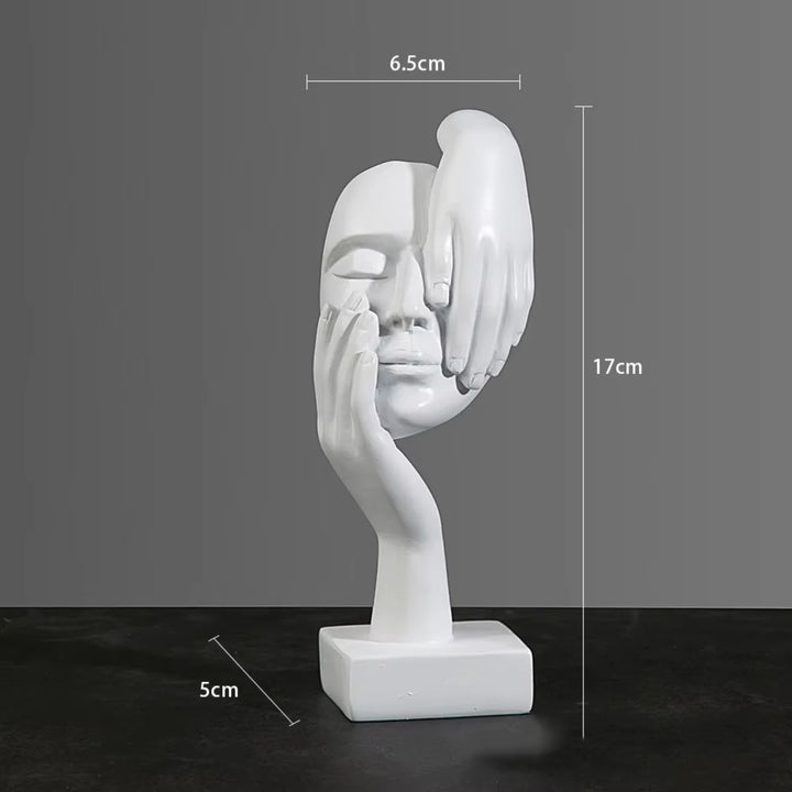 Nordic Resin Abstract Face Sculpture – Modern Decorative Table Statue for Home & Office | Trufairs