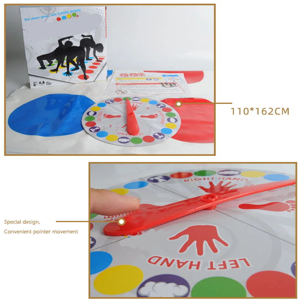 Twister Fun Game Outdoor Board Toy Family Friend Party Toys Twisting the Body for Children Adult Sports Interactive Group Toy