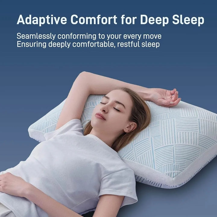 Adjustable Shredded Memory Foam Cooling Pillows King Set Hypoallergenic Hotel Quality Soft Bamboo Viscose Support Side Back