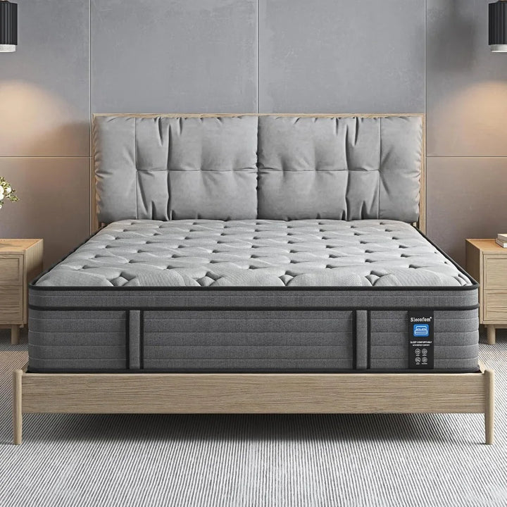 Mattress,14 Inch Queen Size Hybrid Mattress with Extra Lumbar Support for Back Pain Relief, Cool Sleep, Edge Support