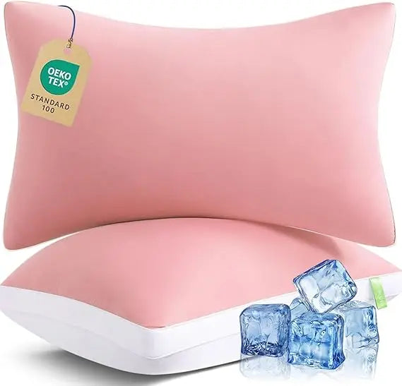 Pillows Queen Size Set of 2 Soft, Luxury Hotel Down Alternative Bed Pillows 2 Pack for Side Back Stomach Sleepers, Gusseted Supp