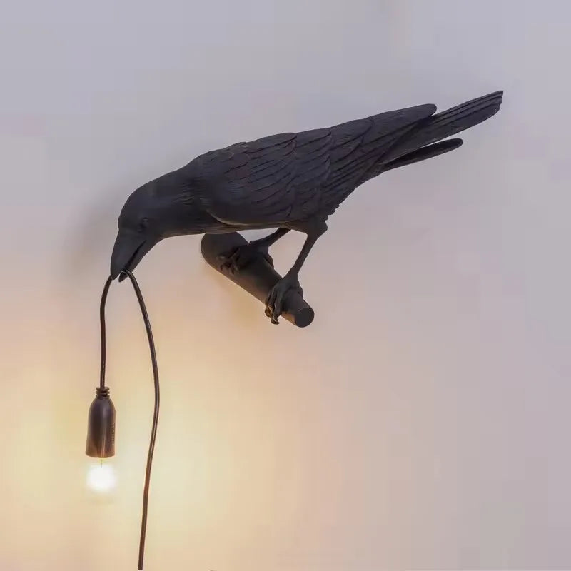 Modern Resin Lucky Bird Crow Wall Lamp Table Lights Night Lights Bedroom Bedside Living Room Home Decor Wall Lamps