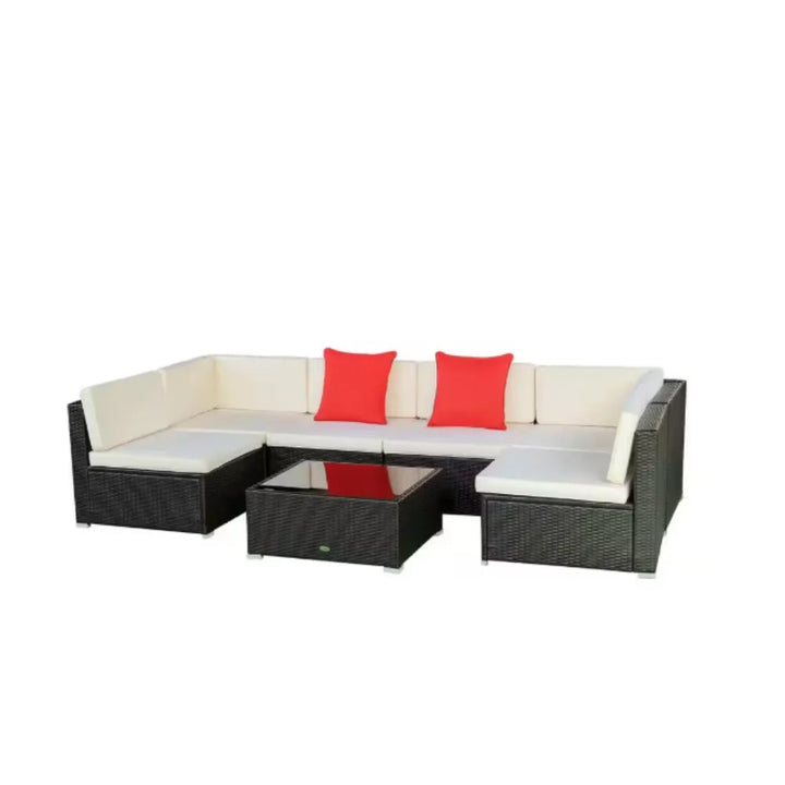 Patio Furniture Sectional Set Outdoor Lawn Conversation Sets,make you comfortable whether you are sitting or lying down