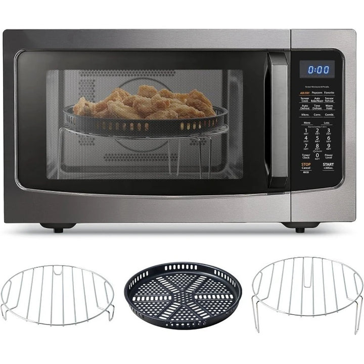 Air Fryer Combo 4-in-1 Countertop Microwave Oven, Smart Sensor, Convection, Mute Function