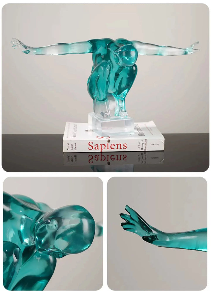 Abstract Human Figure Ornament – Creative Desktop Sculpture Gift | Trufairs