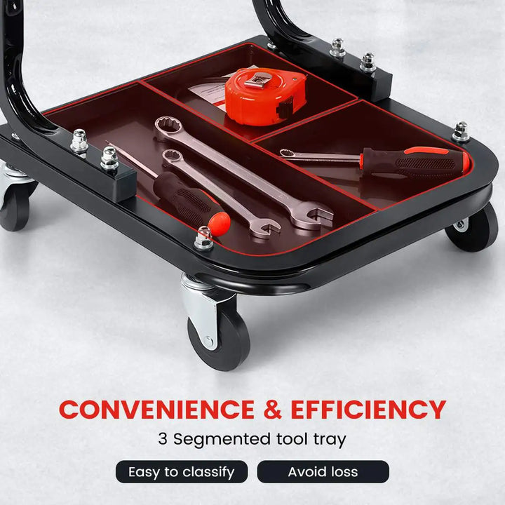 Mechanic Stool 120kg Rolling Pneumatic Creeper Garage/Shop Seat Padded Rolling Workshop Stool for Garage Auto Repair