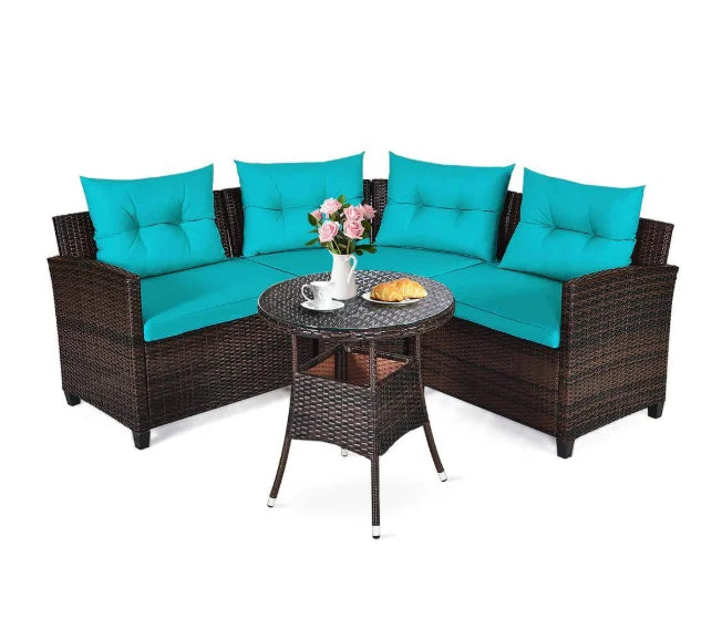 Patio Furniture Sectional Set Outdoor Lawn Conversation Sets,make you comfortable whether you are sitting or lying down