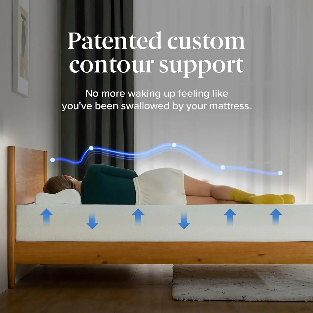 ZINUS Green Tea Memory Foam Mattress , Fiberglass free, Medium Firm Feel, Zoned Pressure Relief, Cer