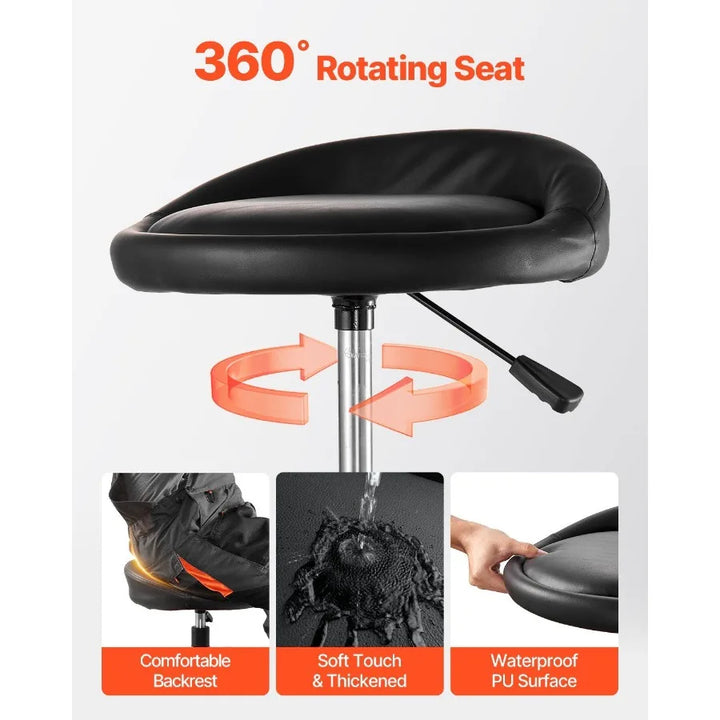 Rolling Shop Stool HeavyDuty Garage Work Seat 300 lbs Load with Caster