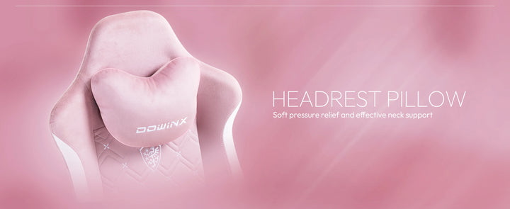 Dowinx Gaming Chair with Heated Massage Lumbar Support, Breathable Fabric Office Chair with Pocket Spring Cushion and Footrest,