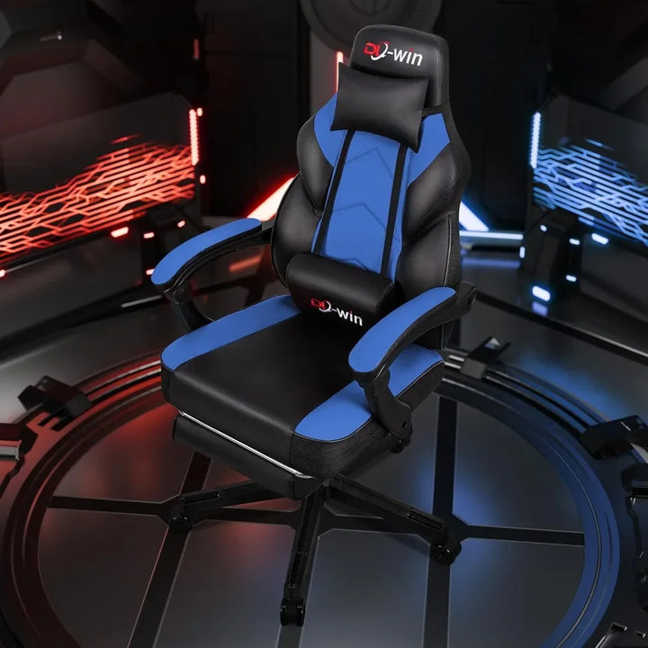 Ergonomic High-Back Gaming Chairs with Footrest and Massage Lumbar Support for Big and Tall Adults