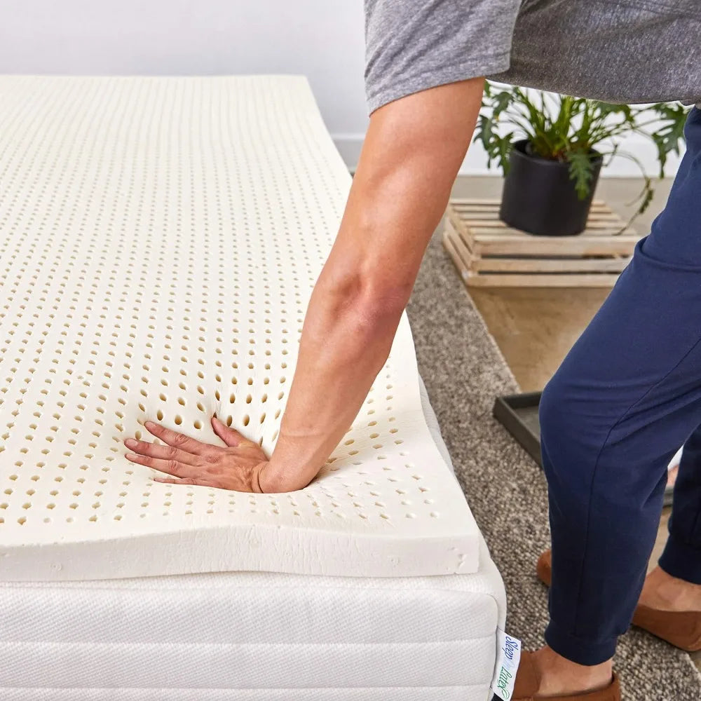 Pure Green Natural Latex Mattress Topper - Soft - 2 Inch - Full Size (GOLS Certified Organic)
