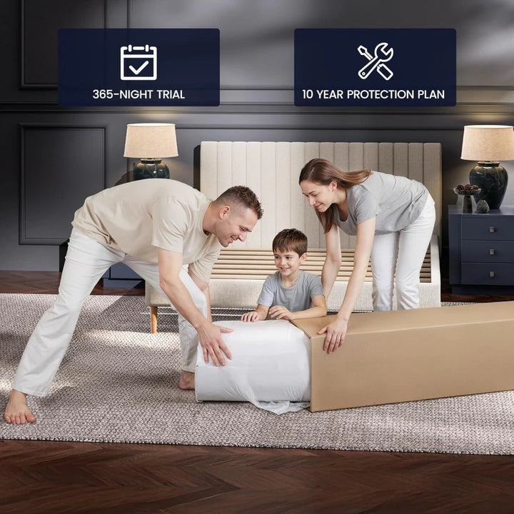 14 Inch - Hotel Collection Hybrid Mattress with 5-Zone Support, Luxury Sleep Comfort, Extra Back & Hip Suppo Fiberglass-Free