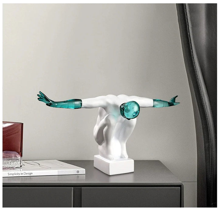 Abstract Human Figure Ornament – Creative Desktop Sculpture Gift | Trufairs