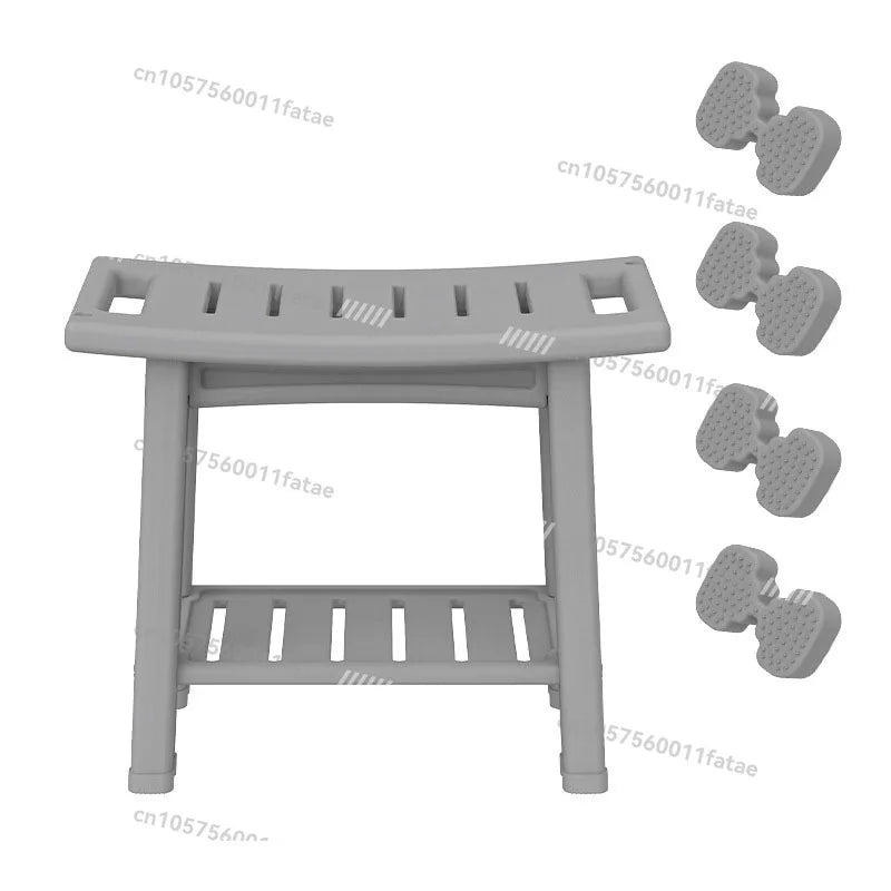 Shower Bench Stool，With Storage Shelf Waterproof
