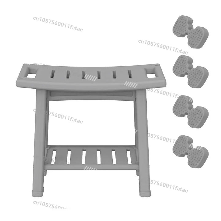 Shower Bench Stool，With Storage Shelf Waterproof