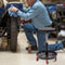 Heavy Duty Rolling Pneumatic Creeper Garage/Shop Seat Padded Adjustable Mechanic Stool with Tool Tray Storage