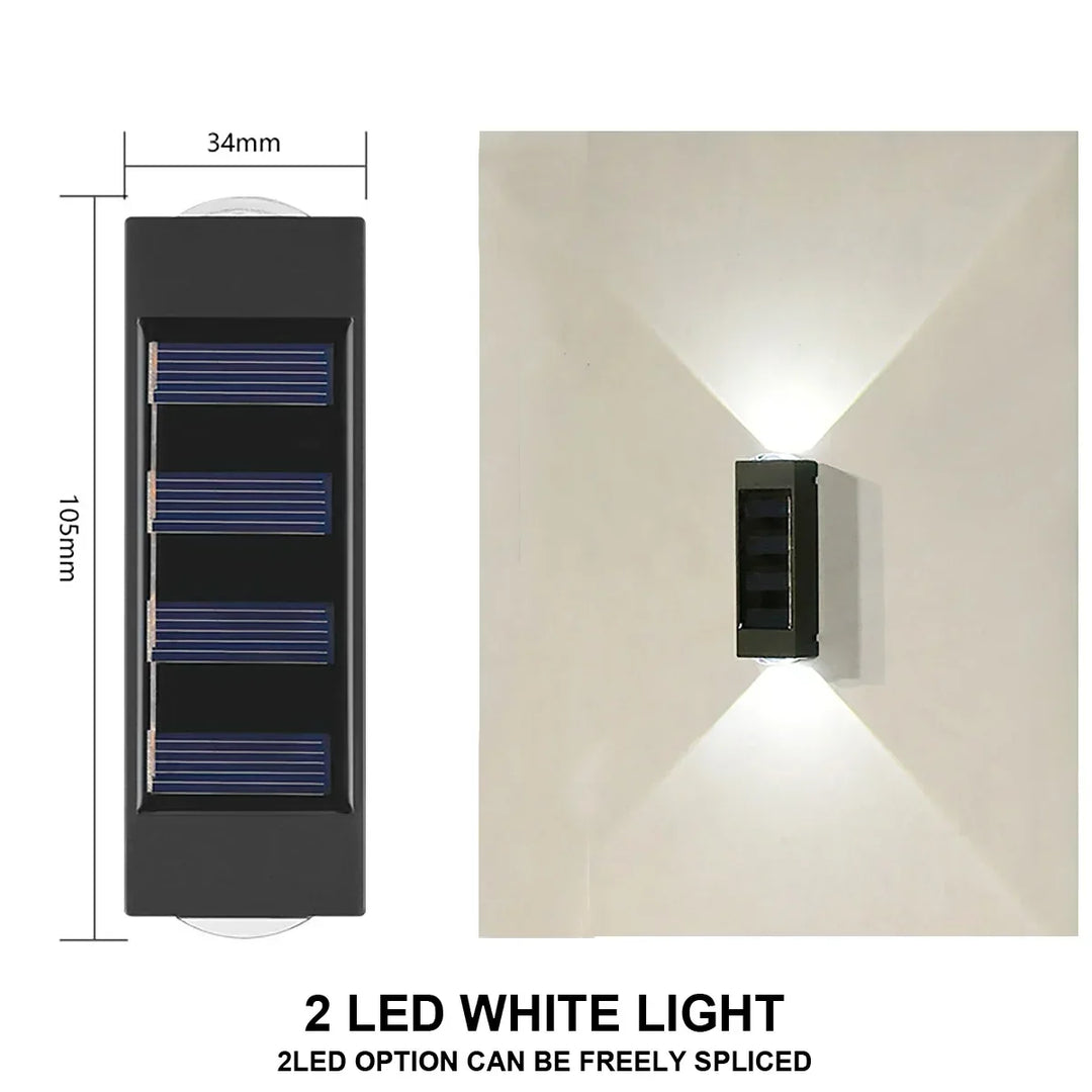 Waterproof Solar Wall Light â€“ 6-LED Outdoor Decorative Lights for Landscape, Garden, Courtyard, or Street | Trufairs