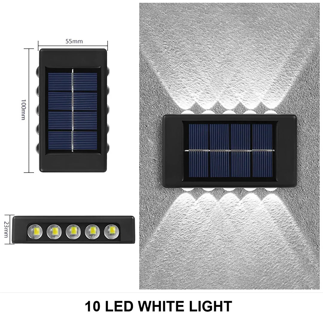 Waterproof Solar Wall Light â€“ 6-LED Outdoor Decorative Lights for Landscape, Garden, Courtyard, or Street | Trufairs