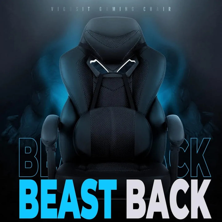 Gaming Chair PRO, Ergonomic Gaming Chairs for Adults Heavy People, Massage Reclining Office Desk Computer Chair with Footrest