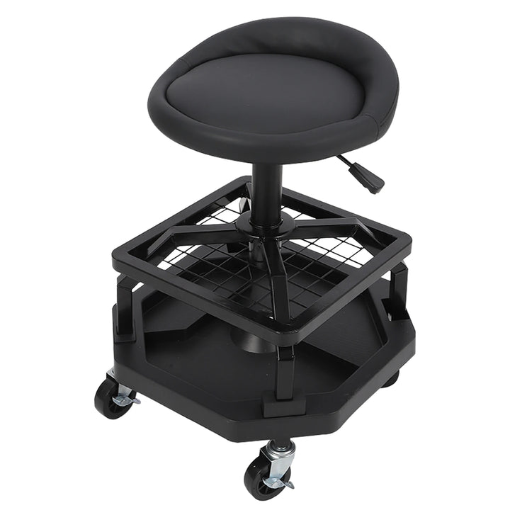 330LBS Rolling Shop Stool for Garage - Heavy-Duty Mechanic Stool, Ease to Move with 360° Universal Casters, Engineering Design