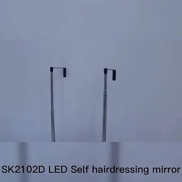 YINGHE 5 Way Mirror for Hair Cutting,Real Glass Adjustable Trifold Mirror with Light,Telescoping Hooks for Makeup and Styling