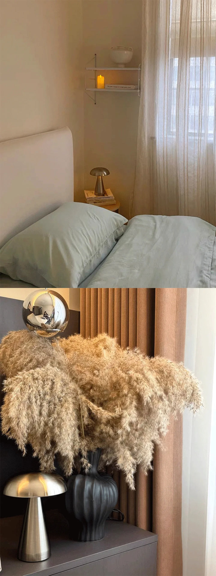 Retro table lamp Mushroom LED Night Light Rechargeable desk lamp Touch Sensor Reading Lights  for bedroom  Restaurant Bar Decor