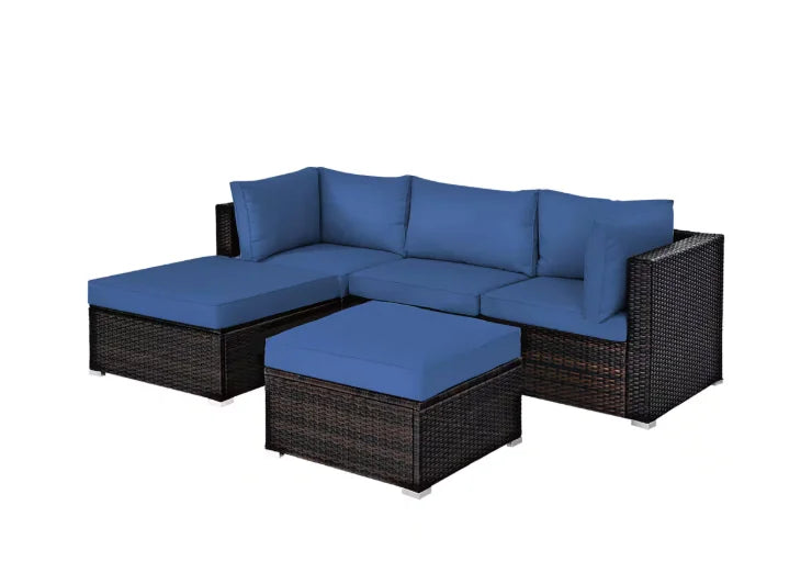 Patio Furniture Sectional Set Outdoor Lawn Conversation Sets,make you comfortable whether you are sitting or lying down