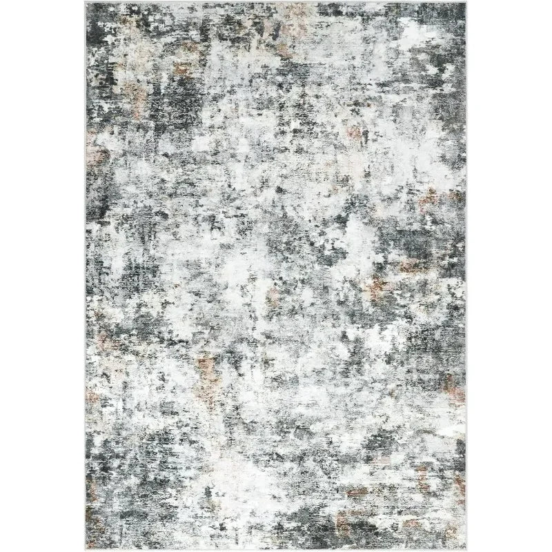 8x10 Area Rugs, Modern Abstract Washable Rug for Living Room, Stain Resistant Non-Shedding Distressed Area Rug