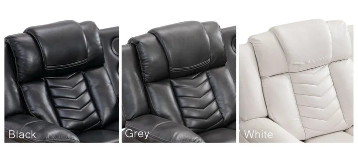 RPD4-Power Recliner Sectional Sofa Couches with Bass Speakers Living Room.Leather Reclining Corner Sectionals Sofa Couch Sets wi