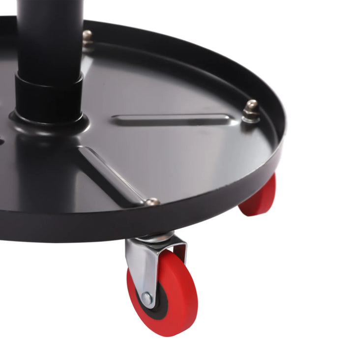 Rolling Garage Stool, Mechanic Work Shop Seat, with 5 Caster, 300LBS, Height Adjustable 44-56cm, Steel +PU