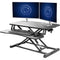 32 inch Desk Converter, K Series, Height Adjustable Sit to Stand Riser, Dual Monitor and Laptop Workstation with Wide Keyboard