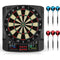 Electronic Dart Board, 2 Large Colorful LEDs Dartboard, 43 Games 320 Variants, Digital Soft Tip Dartboards Set with 6 Darts, 100