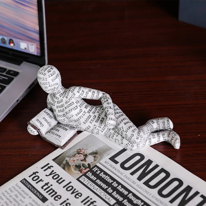 Modern Abstract Art Sculpture Resin Collectible Yoga Figurine Decor Meditating Statue for Home Office Living Room Zen