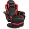 Ergonomic PU Leather Gaming Chair - Adjustable Massage Recliner w/ Footrest for Long Sessions