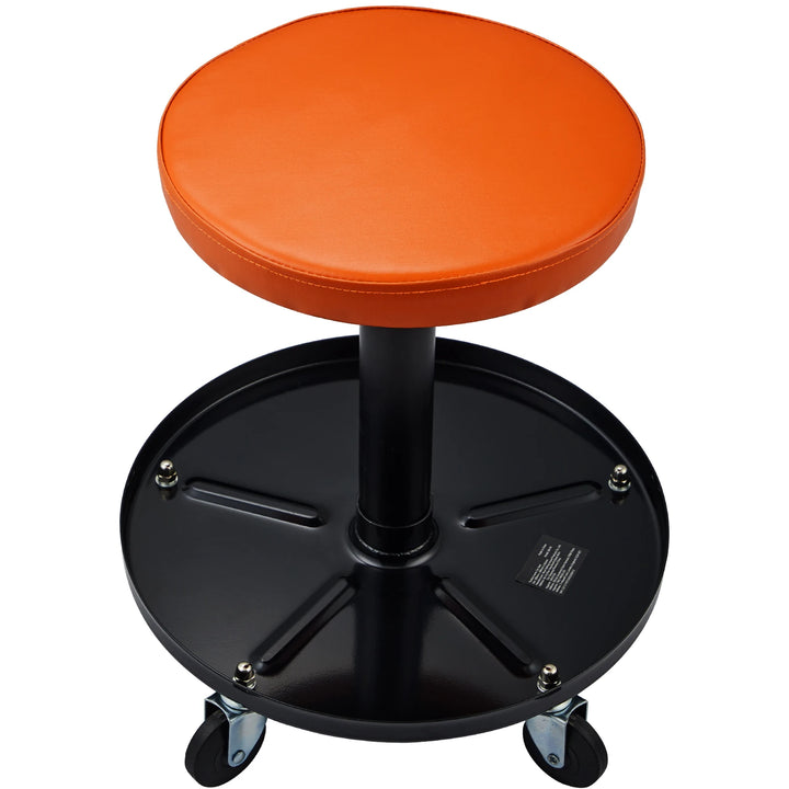 SucceBuy Mechanic Stool 250 LBS Rolling Pneumatic Creeper Garage/Shop Seat Padded Rolling Workshop Stool for Garage Auto Repair
